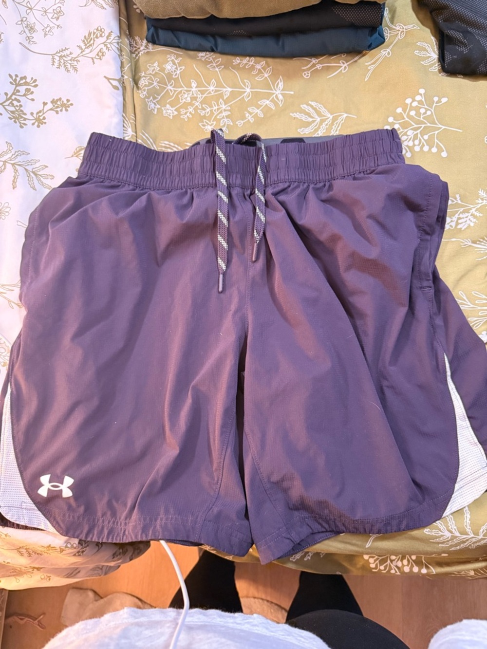 Under Armour Purple Running Shorts with Contrast Trim